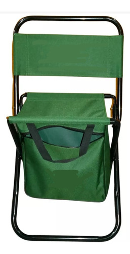 Silla Banquito Banco Plegable Bolso Respaldo Camping Pesca