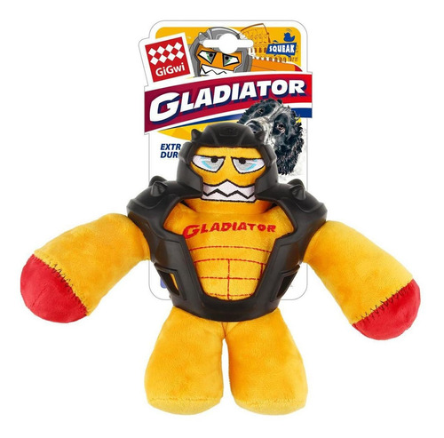 Gladiador Com Armadura De Borracha & Squeaker Gladiator M