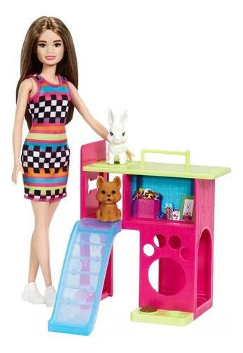 Barbie Muñeca Y Mascotas Accesorios Mattel New Hgm62