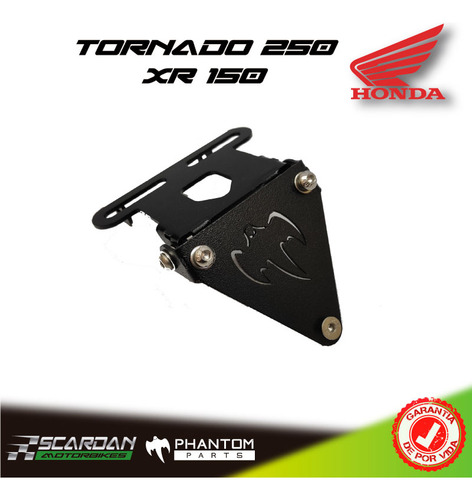 Portapatente Rebatible Honda Tornado 250 Xr150 190 P Luzled