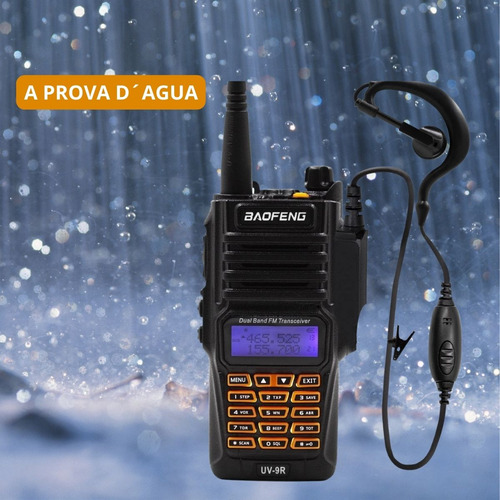 Radio Comunicador 10w Longo Alcance Dual Band A Prova Dágua