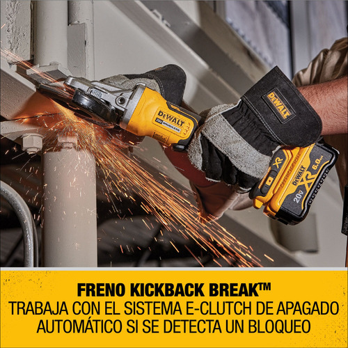Kit Esmeril Angular 4-1/2 + 2 Baterías 20v+cargador Dewalt