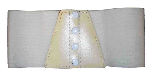 Cinturon Elastico Blanco Vintage -