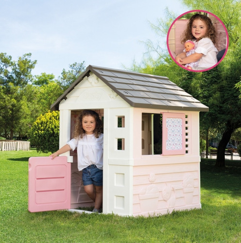 Casita Smoby Corolle Rosa Para Niña Rosa/blanco Lisa