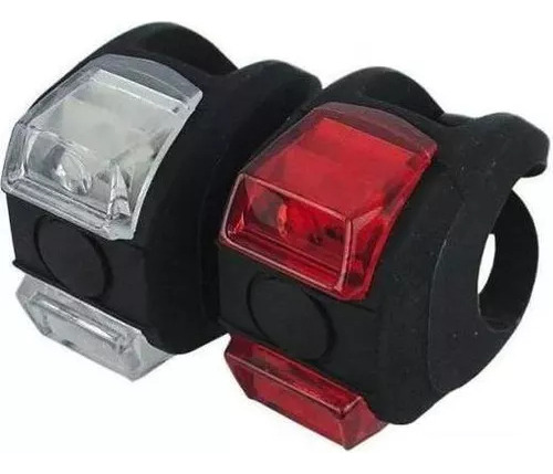 Par de luces LED intermitentes Diant/Back para bicicleta, color negro absoluto