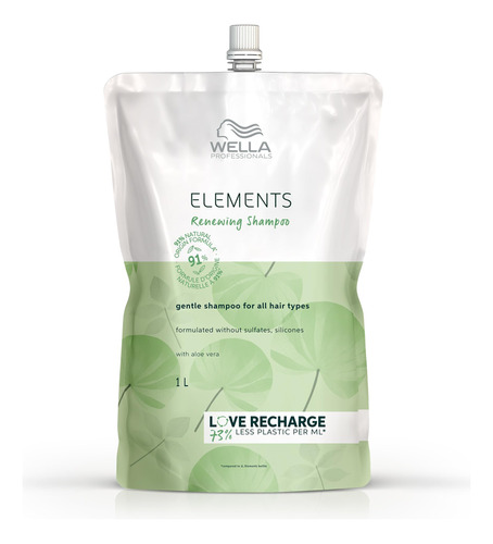 Wella Professionals Champu Renovador Elements, Formulado Con