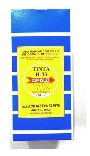 Tinta Sellos Indeleble Secado Rapido Opalo H33 X 450cc 