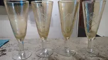 Comprar Copas Color Champagne Talladas Cristalería Antigua
