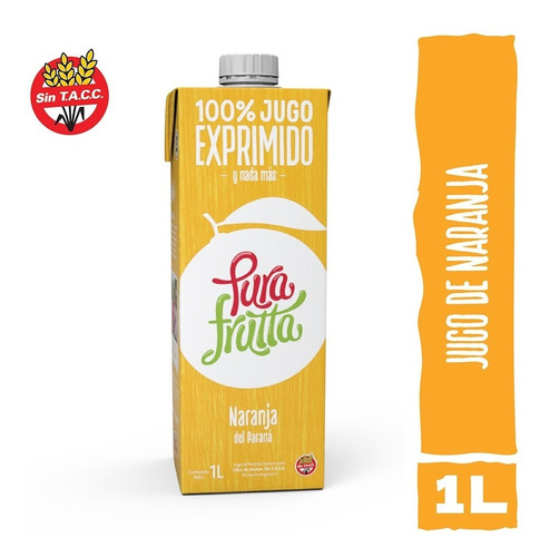 Jugo 100% Exprimido Naranja  Pura Frutta 1 Lt