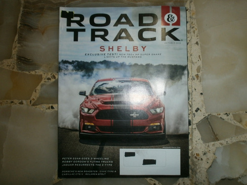 Revista Road & Track October 2015 Shelby Cobra Jaguar E-type