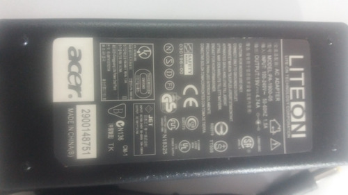 Imagen 4 de 7 de Cargador Laptop Adaptador Acer 19v 4.74a Punta 5.5x1.7mm