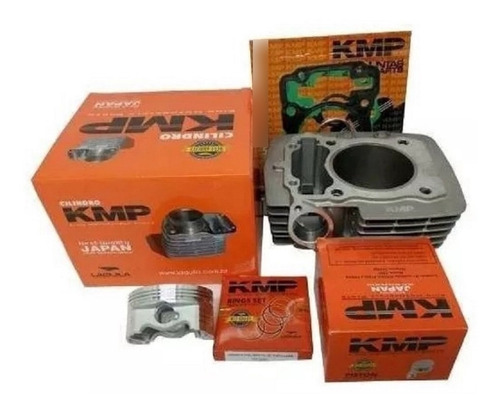 Kit Cilindro 190cc Cg Titan Fan Bros 150 Pistão Kmp Rm