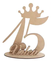 Comprar 10 Centros De Mesa Número 15 + Nombre Personalizado