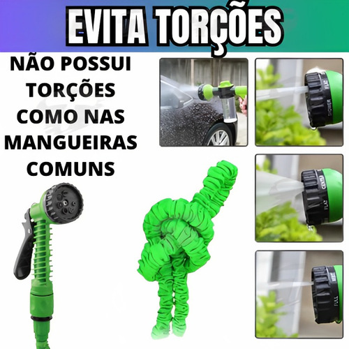 Mangueira 30 Metros Retrátil Flexível Reforçada Expansível Aleatorio