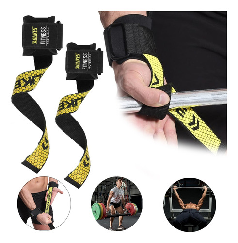 Par De Straps Muñequera Gym Crossfit Pesas Correa De Soporte