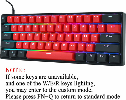 Teclado Mecánico Gk61 Sk61 60 Teclado Para Juegos 60 ...