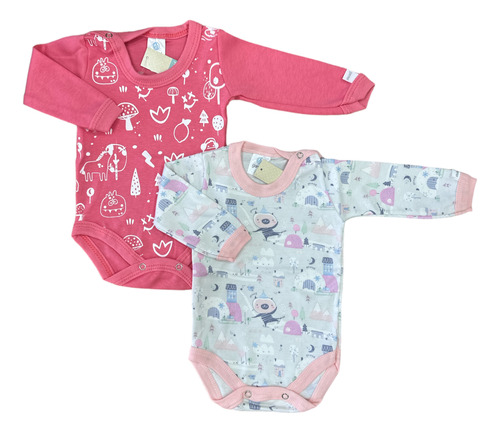 Body Bebe Pack X 2 Manga Larga Gamise Talle 9 A 12 Meses