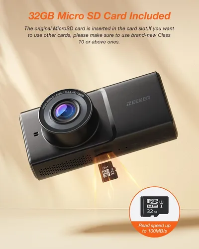 Dash Cam Dual Izeeker 2k, Front And Interior, Parking Mode