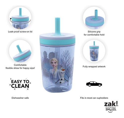 Set De Vasos Zak Designs Disney Frozen Ii Movie Kelso, 450 M