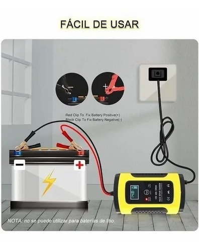 Imagen 4 de 10 de Cargador Batería Automóvil Moto 12v Inteligente Carga Rápida
