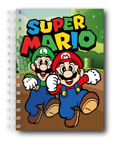 Cuaderno De Mariobross + Separador A Tono - Mario Y Luigi