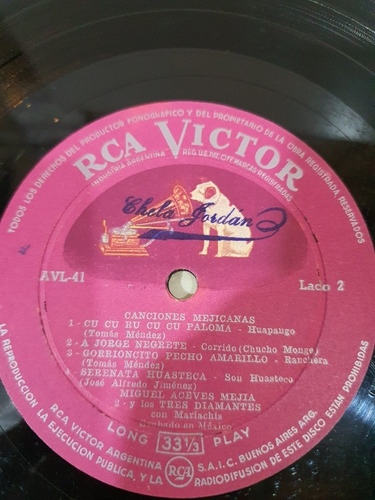 Disco De Vinilo-8 Canciones Mexicanas-miguel Aceves Mejia-84