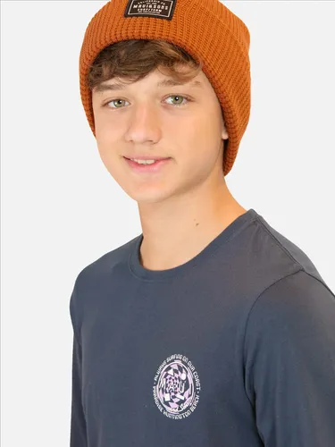 Polera Ml Lava Shore Azul Infantil Maui And Sons