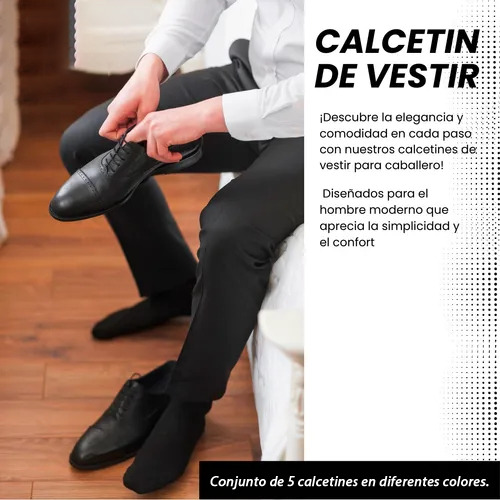 Calcetines Para Hombre Calcetas De Caballero Algodón 5 Pares