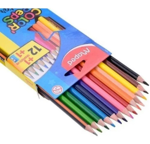 Lápiz triangular Maped Colorpeps de 12 colores y 3 lápices de escritura