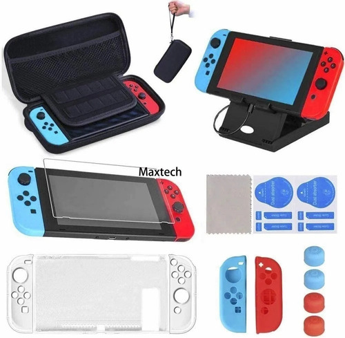Kit De Accesorios Con Estuche Para Nintendo Switch 16 En1