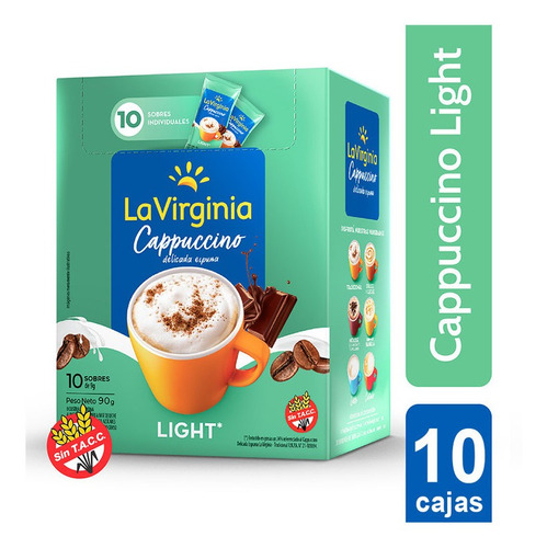 La Virginia Cafe En Saquitos Cappuccino Espuma Light 10cajas