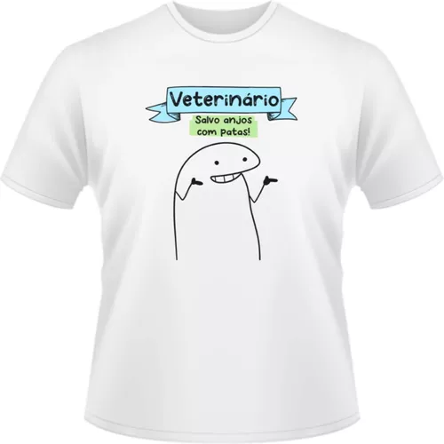 Camisa Camiseta Florks Meme Profissões Veterinário