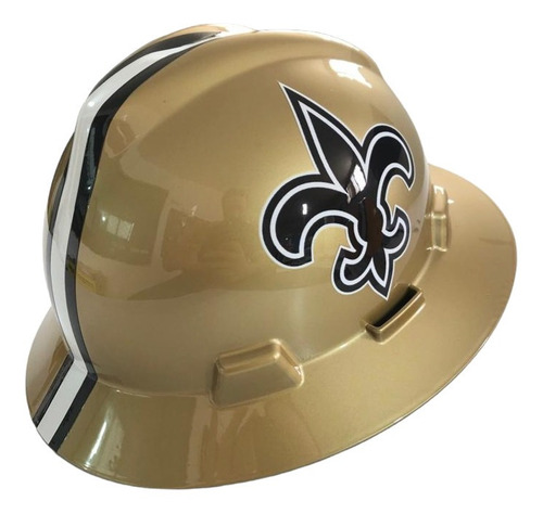 Casco De Seguridad Msa Dorado Nfl New Orleans Saints