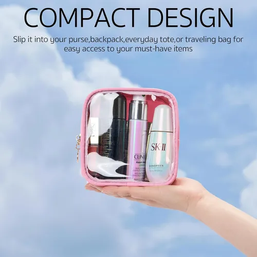 Mini Neceser Para Cosmeticos Burskit Color Rosa Impermeable