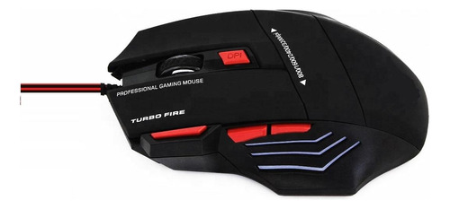 Mouse Gamer 7 Botones 3200 Dpi + Turbo Fire Reptilex Rx0006