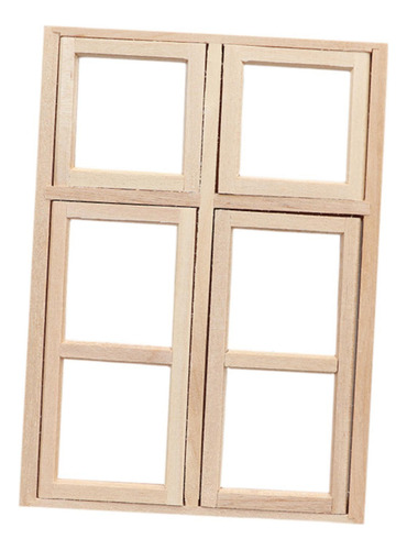 Ventana De Casa De Muñecas Con Decoración De Madera, A