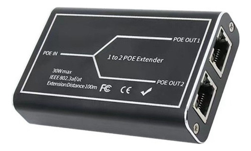 Extensor Poe De 2 Puertos A 100 Mbps Con Estándar Ieee 802.3