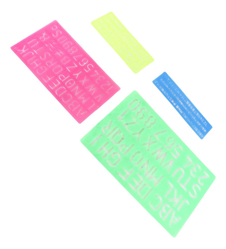 Plantilla Para Letras, 4 Piezas, Plantillas De Números Y Let