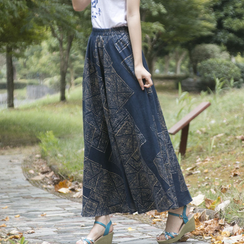 Skirt Printed Floral Boho Women Holiday Size Pockets Casual