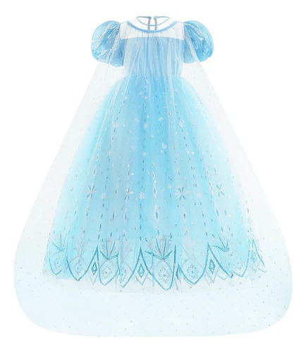 Vestido De Princesa Frozen Para Niña  Fiesta  Cosplay  Elsa