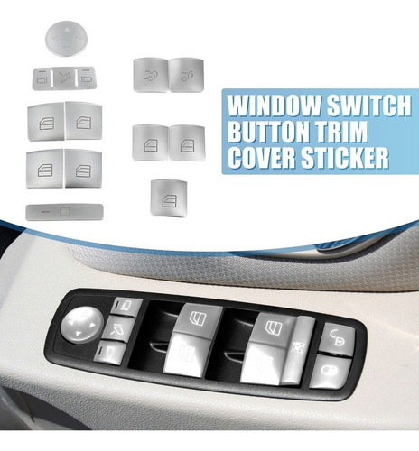 14 Sticker Pegatina De Botón Interruptor Ventana For Benz