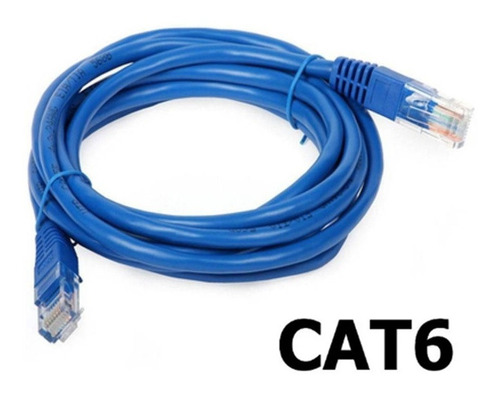 Cabo De Rede Cat6 3 Metros Ethernet Lan Giga 10/1000