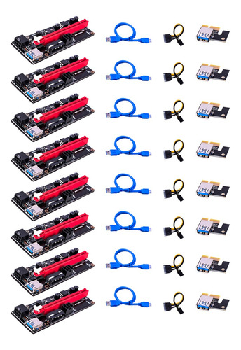 Placa Adaptadora Pci-e Pci-e Express Ver009s Usb 3.0 1x 4x 8