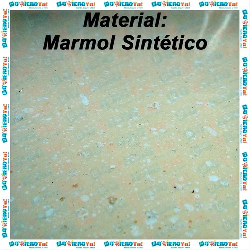 Imagen 4 de 7 de Mesada Bacha Durafort Moderna Marmol Sintetico 140x53cm