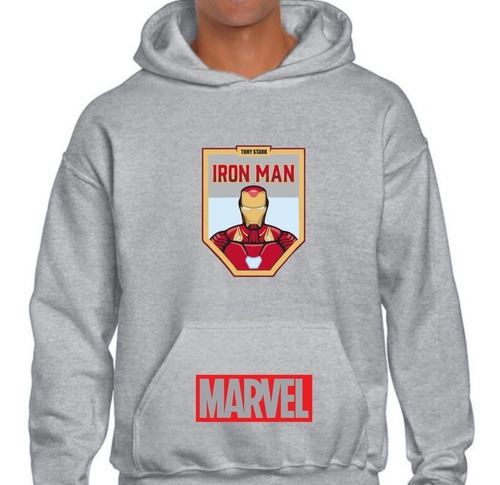 Buzo Iron Man Avengers, Buso Tony Stark, Saco Gris