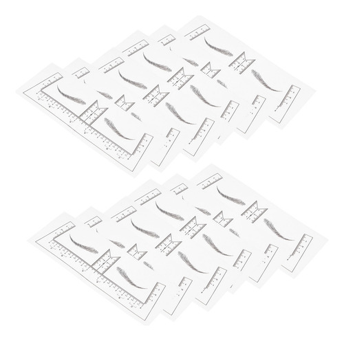 50 Plantillas De Pegatinas Transparentes Para Cejas Brow Rul