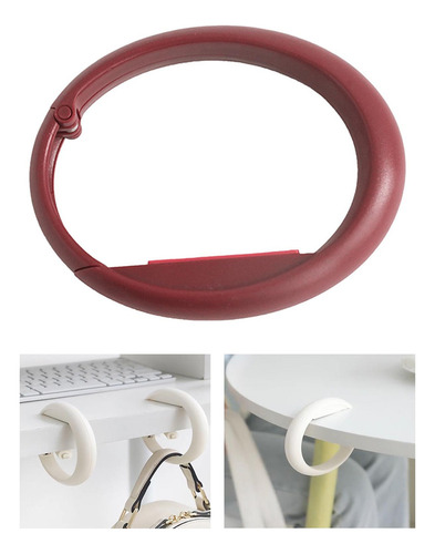 3 Gancho Plegable Para Colgar En El Borde De La Mesa, Rojo