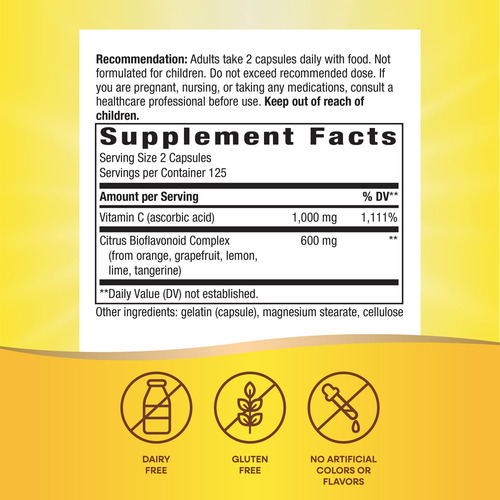 Suplemento De Vitamina C Nature's Way Com Bioflavonóides 100