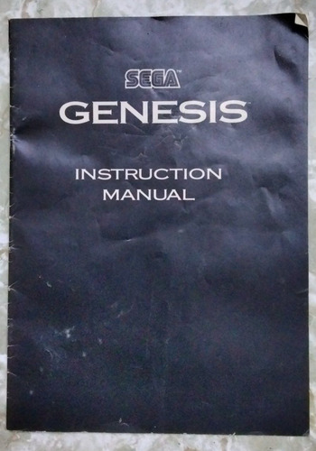Manual Usuario Original Consola Sega Genesis (Usado)