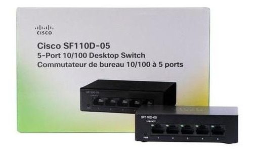 Imagen 3 de 4 de Switch Cisco Sf110d-05 5 Puertos Lan Plug & Play
